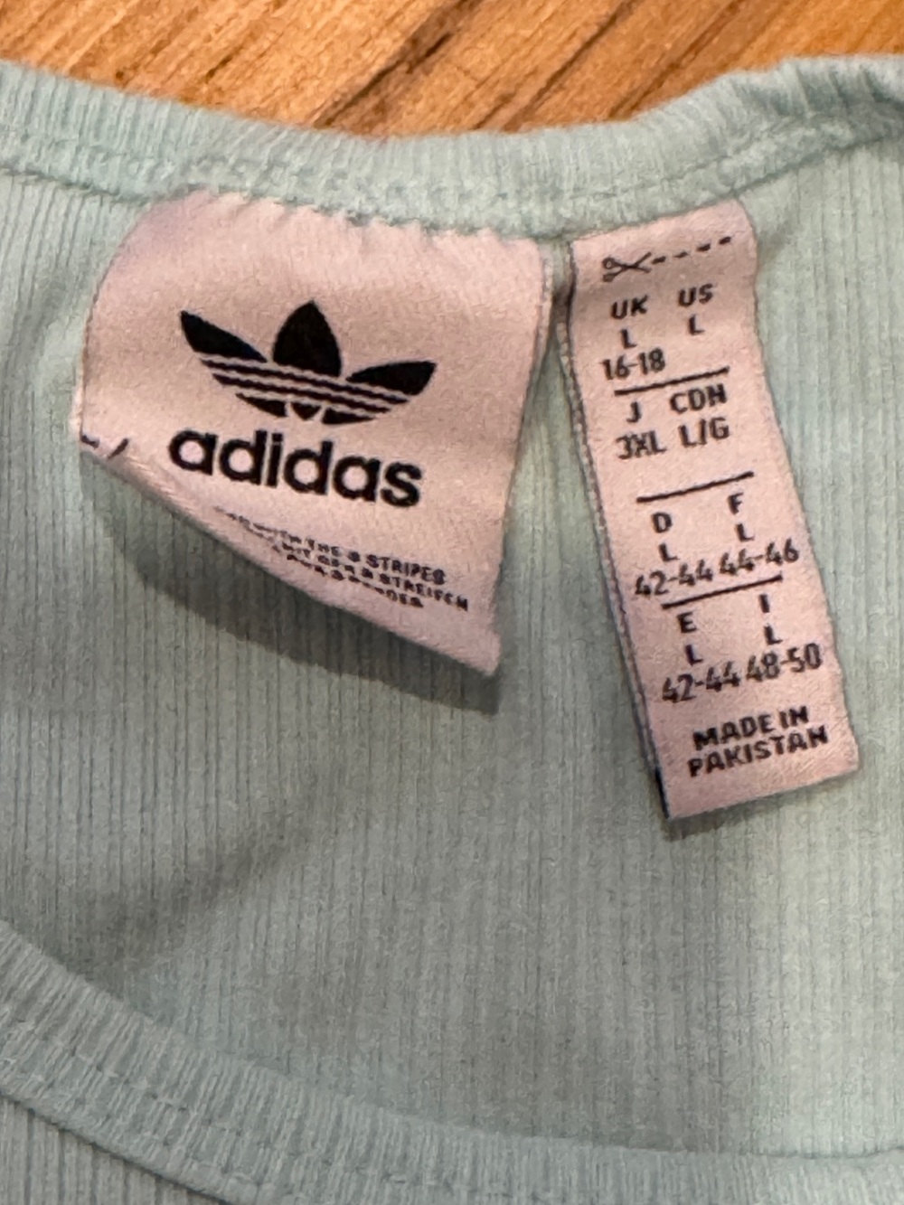 Adidas Essentials Rib Turquoise Tanktop - Picture 4 of 4